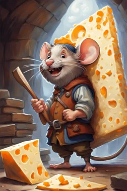 , With the teacher mouse smiling bravely, our brave dwarf stumbled. On day two, he regrouped, plotting a clever scheme, With a giant cheese wedge, he lured it like a dream.