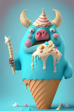 animal character for an ice cream