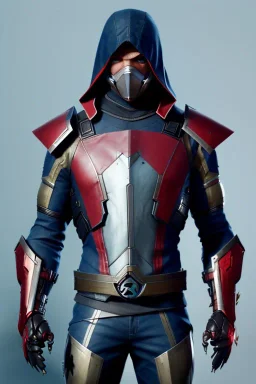 Cyber ninja, visor, overwatch, metal armor, guy, assasins creed, sword, mask over mouth