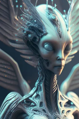 Angel alien, 3d render, octane render, intricately detailed, cinematic, trending on artstation