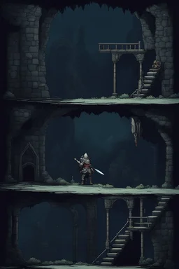 2d sidescroller platformer, level design inspired by Dark Souls games,