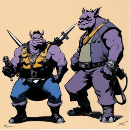 [art by René Gruau] Bebop and Rocksteady,