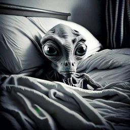 Gray alien in your bed