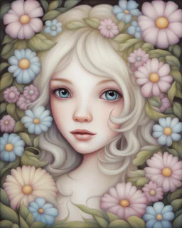 Portrait of a girl in flowers by Jeremiah Ketner