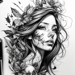 A black and white drawing, to impress