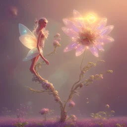 subtle transparent fairy flower in a galactic ambiance, delicate colors, in the foreground, full of details, smooth，soft light atmosphere, light effect，vaporwave colorful, concept art, smooth, extremely sharp detail, finely tuned detail, ultra high definition, 8 k, unreal engine 5, ultra sharp focus