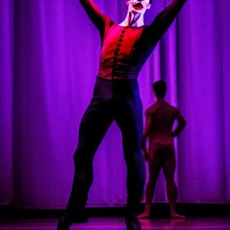 Male vampire Ballet dancer on stage