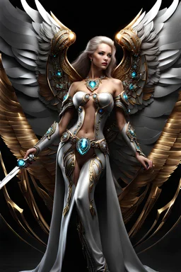 Beautiful Cyborg Angel full jewelry diamonds