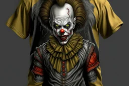 T-shirt format,Imagine/ pennywise, accurate, ultra realism, intricate detail, photo realism, portrait, upscale maximum, 8k resolution,,Hyper-detailed ,8k, by xanuth