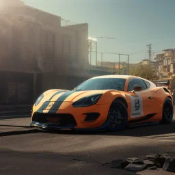 photo of a ultra realistic modified sport car skin on new wraps,cutaways,freshest,relaxing, eye-catching visuals, rims, sunny, springs, cinematic lighting, studio lighting, 4k, hyper realistic, focused, landscape, extreme details, unreal engine 5, cinematic