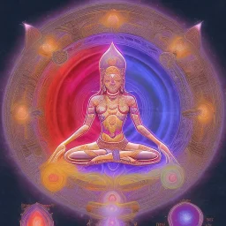 A tantrika activating her sacral chakra by touching her yoni