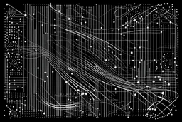 Cypher culture represented as lines and dots abstract shapes