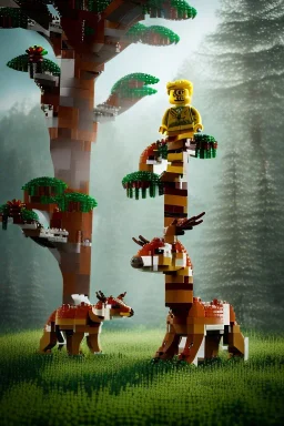 lego tree forest animals children