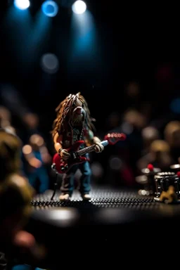 rock concert with portrait of lassie from hell, shot on Hasselblad h6d-400c, zeiss prime lens, bokeh like f/0.8, tilt-shift lens 8k, high detail, smooth render, down-light, unreal engine, prize winning