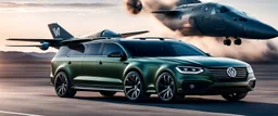 a military fighter jet station wagon hybrid designed by volkswagen