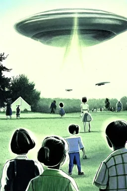 school kids see ufo 1966 in color