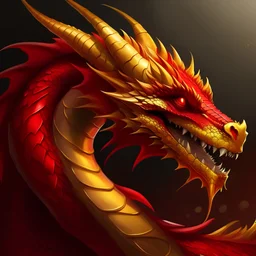 epic red and gold dragon
