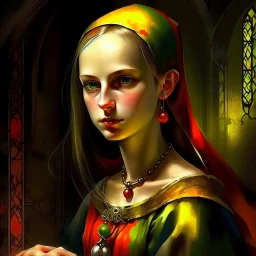 pretty girl Medieval art