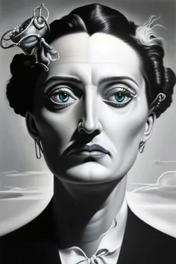 The portrait entitled "Bring forth what is within you to save you, else it will destroy you" depicting Salvador Dali as a woman; Salvador Dali; Surrealism