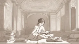 The image portrays an atmosphere of tranquility and focus, with an individual reading a book in a serene and comfortable setting. It reflects the spirit of self-improvement and personal growth, as the person appears engrossed in exploring inspiring content that contributes to their personal development and knowledge acquisition. The appropriate lighting and intricate details enhance a positive and motivating ambiance for learning and advancement.