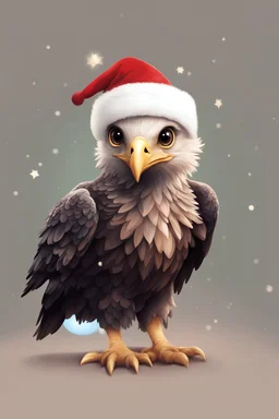 christmas cute baby eagle