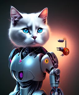 Half Robot cat
