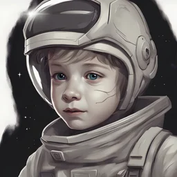 digital illustration science fiction child portrait