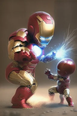 Baby iron man fight Zeno