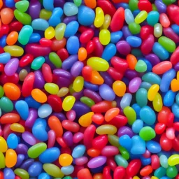 2d texture, seamless, repeatable, ultra realistic jellybeans, highly detailed, 8k