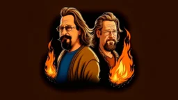 The big lebowski Walter et donnie cartoon firestarter