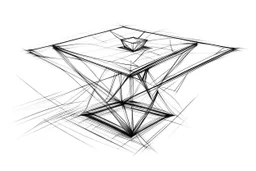 “Table” Concept Diamond Sketch with white background