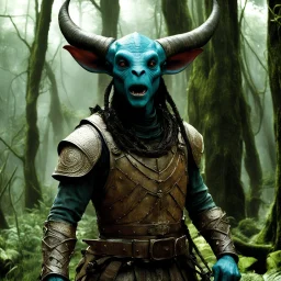 [photo from Pan's Labyrinth (2006)] the coloured extra terrestrial alien warrior was quick to laugh quick and terrible in his wrath. He was a valiant trencherman, and strong drink was a passion and a weakness with him. His fine ring-mail which sheathed his arms and leg; the blade at his girdle was a great broadsword; and his scarlet cloak could have been spun nowhere but in Ophir. his boots are in fur.