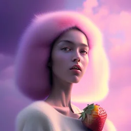 pixar style,realistic painting of a beautiful girl in a jar jam marmelade,volumetric blue clouds,pink sky environment and flying strawberries in background, volumetric lighting,dramatic lighting, detailed digital painting, extreme dense and fine fur, anime, ornate, colour-washed colors, elegant, small minutiae, tiny features, particulars, centered, smooth, sharp focus, renderman gofur render, 8k, uhd, detailed eyes, realistic shaded volumetric lighting,caustics,backligh