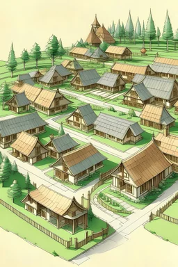 تصميم معمارى لقرية حرفية