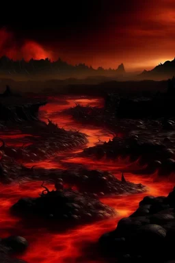 hell landscape and hellish-nature