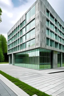 hospital concreto aparente cristal sostenible