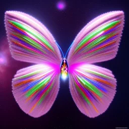 Entire body butterfly glitter pink and blue in a galactic ambiance, delicate colors in the foreground, full of details, smooth, light effect，vaporwave colorful, smooth, extremely sharp detail, finely tuned detail, ultra high definition, 8 k, unreal engine 5, ultra sharp focus