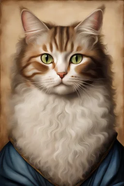 portrait de chat style leonard de vinci