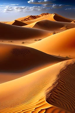 A gorgeous desert with sand dunes