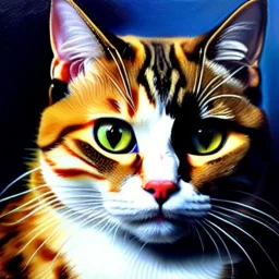 portrait of beautiful Cat painting by Brom , oil on canvas, cinematic composition, extreme detail,fit full head inside picture