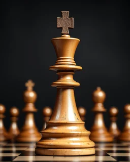 a bishop chess piece at a podium