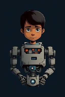 half boy half robot