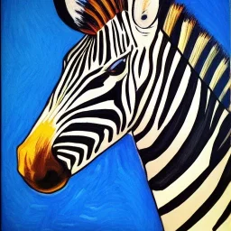 portrait of a zebra Vincent van Gogh style