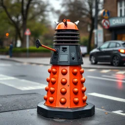 a Dalek traffic cone