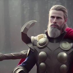 Full body, 3d render, thor 1800's men style, 1800's hair style, 1800's men clothes style,cleaning house, hyper realistic, octane render, unreal engine 5, 8k, palace background, uhd