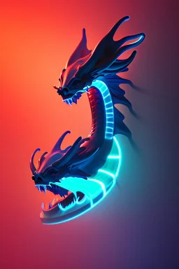 Alien Dragon, glow, neon, photo stacking, art photography, 85mm, Canon, bokeh, blue background, stunning