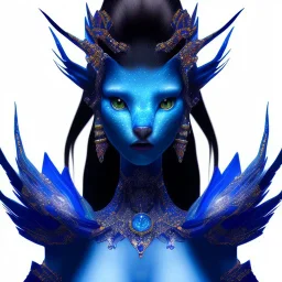 Blue Wearing make up avatar pandora