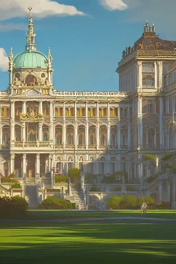  Schönbrunn from outside, Vienna. Photorealistic