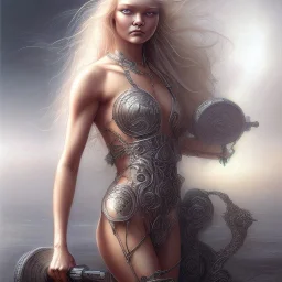 gemma ward, bodybuilder by gerald brom luis royo