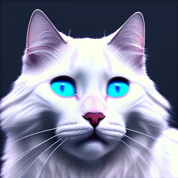 white cat, natural pigment, extremely sharp detail, finely tuned detail, ultra high definition, 8 k, unreal engine 5, ultra sharp focus, winter ambiance